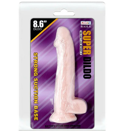 Pink silikon super realistischer dildo 22 cm mit starkem saugfuß und 8,6 zoll länge von baile