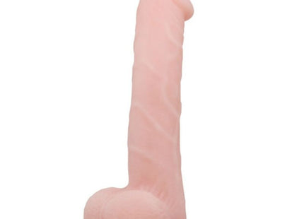 Pink silikon dildo mit realistischer textur und abgerundetem boden 22 cm von BAILE