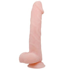 Pink silikon dildo mit realistischer textur und abgerundetem boden 22 cm von BAILE