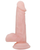 Pinkfarbener silikon dildo mit realistischer struktur und abgerundetem fuß von baile 16 5 cm lang