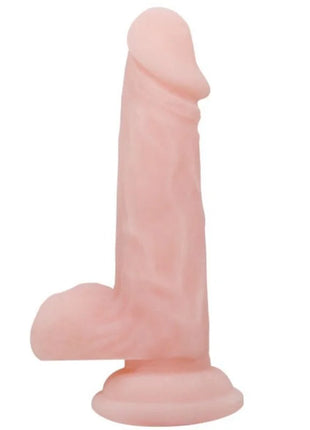 Pinkfarbener silikon dildo mit realistischer struktur und abgerundetem fuß von baile 16 5 cm lang