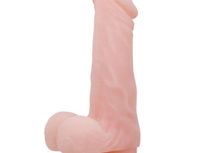 Pink silikon dildo mit realistischem 16,5 cm länge und detailreicher struktur von baile mit abgerundetem fuß
