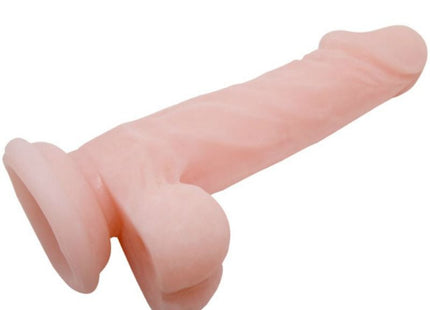 Pink silikon dildo in phallusform mit realistischer textur und konturen 16,5 cm von BAILE