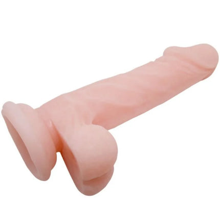Pink silikon dildo in phallusform mit realistischer textur und konturen 16,5 cm von BAILE