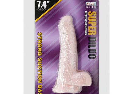 Pink silikon super dildo 18,8 cm lang von BAILE mit starkem saugbasis und realistischer optik