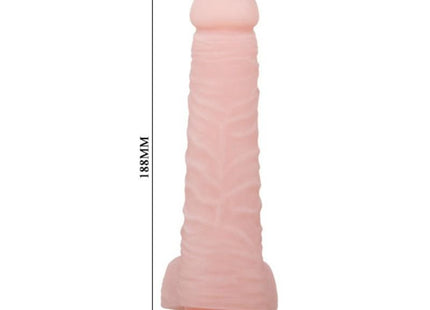 Pink silikon dildo baile super realistischer natürlicher dildo 18.8 cm mit strukturierten rippen und rundem kopf