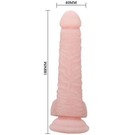 Pink silikon dildo baile super realistischer natürlicher dildo 18.8 cm mit strukturierten rippen und rundem kopf