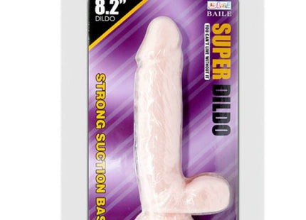 Baile super realistischer natürlicher dildo 21,5 cm in blassrosa mit starker saugbasis und strukturierter oberfläche