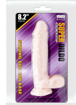 Baile super realistischer natürlicher dildo 21,5 cm in blassrosa mit starker saugbasis und strukturierter oberfläche