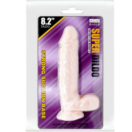 Baile super realistischer natürlicher dildo 21,5 cm in blassrosa mit starker saugbasis und strukturierter oberfläche