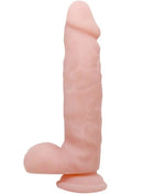 Pink silikon dildo mit realistischer struktur und abgerundetem boden von baile 21,5 cm lang