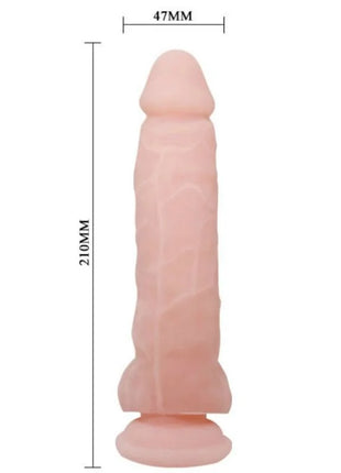 Baile super realistischer natürlicher dildo 21,5 cm rosa silikon mit strukturierter oberfläche und abgerundetem kopf