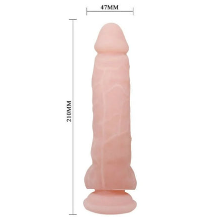 Baile super realistischer natürlicher dildo 21,5 cm rosa silikon mit strukturierter oberfläche und abgerundetem kopf