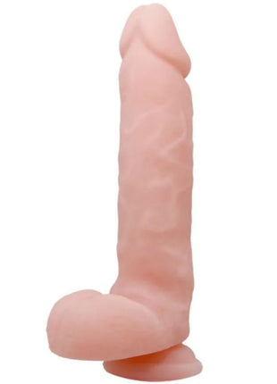 Pink silikon dildo mit realistischer textur und abgerundetem sockel von baile super realistischer natürlicher dildo