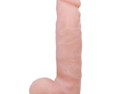 Pink silikon dildo mit realistischer struktur und abgerundetem grundflaeche von baile super realistischer natuerlicher dildo