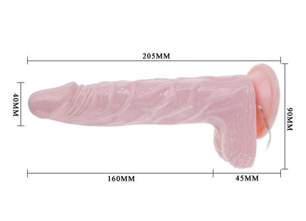 Roter silikon dildo mit strukturierter oberfläche und abgerundetem kopf 20,5 cm von baile super rota dong