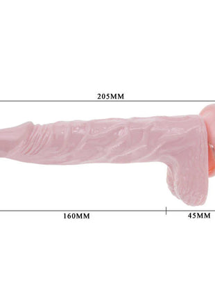 Roter silikon dildo mit strukturierter oberfläche und abgerundetem kopf 20,5 cm von baile super rota dong