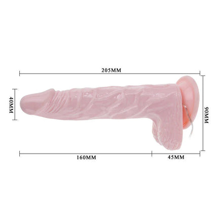Roter silikon dildo mit strukturierter oberfläche und abgerundetem kopf 20,5 cm von baile super rota dong