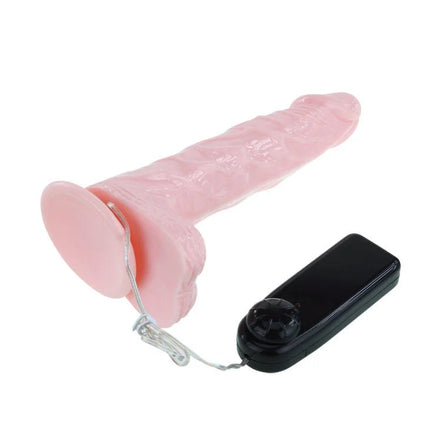 Rosa silikon vibrator dildo mit schwarzer fernbedienung baile super rota dong realistischer dildo 20,5 cm