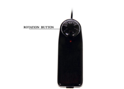 Schwarzer baile super rota dong realistischer dildo 20 5 cm mit texturiertem rotationsknopf und roter kontrollleuchte