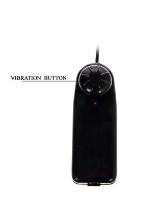 Schwarzes handliches vibrationsgerät baile super rota realistischer penis dong mit rundem knopf und roter kontrollleuchte