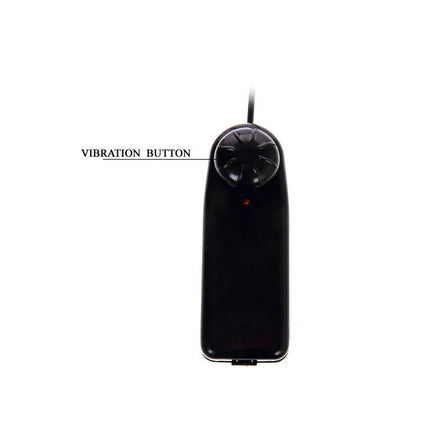 Schwarzes handliches vibrationsgerät baile super rota realistischer penis dong mit rundem knopf und roter kontrollleuchte