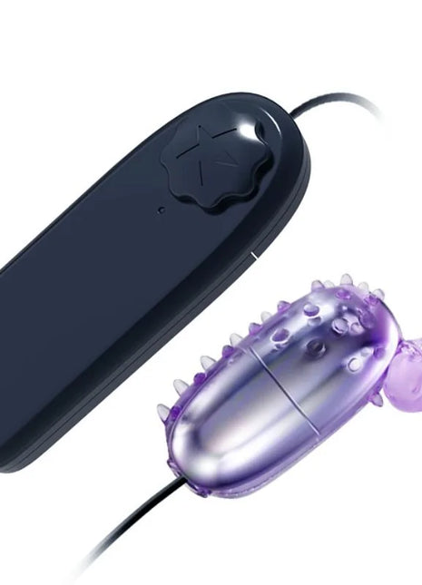 Baile super vibrator vibrierendes ei aus lila transparentem silikon mit schwarzer steuerungseinheit