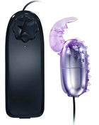 Baile super vibrator vibrierendes ei mit stimulator in lila und silber mit durchsichtigem stacheldesign und schwarzer fernbedienung