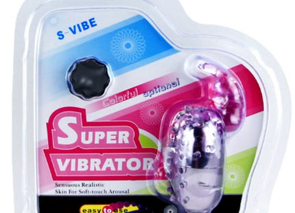 Baile super vibrator vibrierendes ei mit stimulator in transparenter plastik mit schwarzem knob und lila gehäuse im blisterpack
