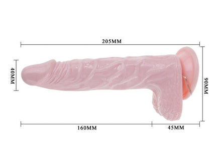 Pink silikon dildo mit realistisch strukturierter oberfläche und gerundetem kopf baile super vibro dong v