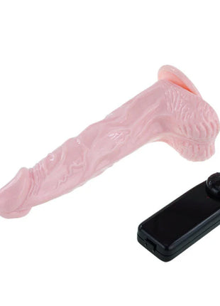 Rosafarbener silikon-vibrator mit schwarzer fernbedienung baile super vibro dong v für intensive stimulation