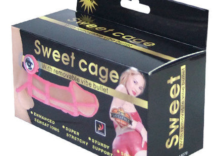 Rosa silikon sweet 10 rhythms hülle mit abnehmbarem vibrokugel für penisring von baile