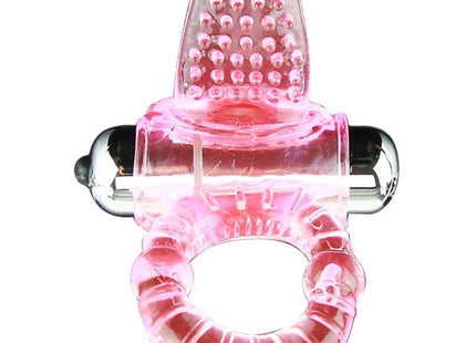 Baile sweet abs 10 rhythms rosa vibrierender silikonring mit strukturierter kuppel und metallischem batteriefach