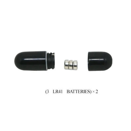 Schwarze zylindrische batteriekappen mit silbernen magnetischen elementen für baile sweet ring dopplerring mit doppelhasen
