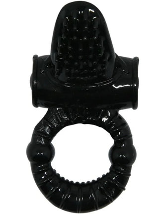 Baile sweet ring vibrierring mit texturiertem kaninchen in schwarzem silikon mit geriffelter oberfläche und erhabenen punkten