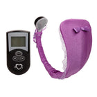 Baile lila satin tanga mit spitzentrim und vibrator mit fernbedienung und schwarzer fernbedienung