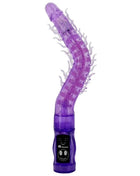 Baile thorn flieder stimulator vibrator aus durchsichtigem violettem kunststoff mit segmentiertem körper und weißen stacheln