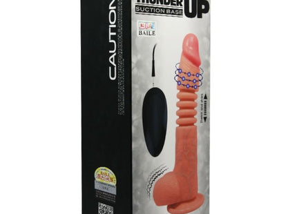 Baile thunder up multifunktionsvibrator in rosa silikon mit strukturiertem saugbasis und schwarzer saugtasse