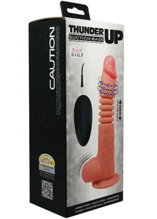 Baile thunder up multifunktionsvibrator in rosa silikon mit strukturiertem saugbasis und schwarzer saugtasse