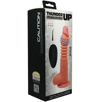 Baile thunder up multifunktionsvibrator in rosa silikon mit strukturiertem saugbasis und schwarzer saugtasse