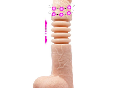 Baile thunder up multifunktionsvibrator aus pinkem silikon mit strukturierten rillen und vibrationselementen