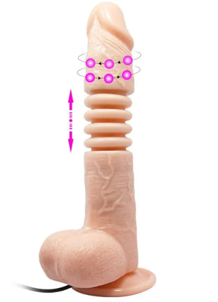 Baile thunder up multifunktionsvibrator aus pinkem silikon mit strukturierten rillen und vibrationselementen
