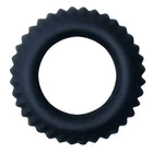 Schwarzer baile titan cockring aus gummi mit strukturierter, zahnräderähnlicher außenkante 1,9 cm breit