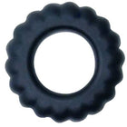 Schwarzer silikon cockring baile titan mit gewelltem rand und 2 cm breite