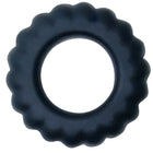 Schwarzer silikon cockring baile titan mit gewelltem rand und 2 cm breite