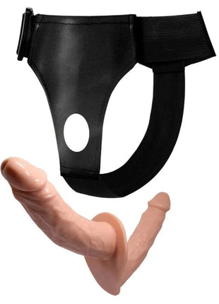 Baile schwarzer latexdildo harness mit zentrale loch und verstellbaren riemen für realistischen silikon dildo