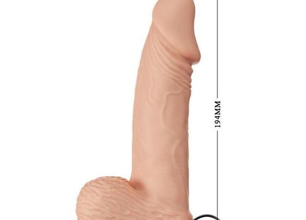 Beige silikon dildo mit strukturierter oberfläche und abgerundetem boden 19 4 cm baile ultra leidenschaftlicher geschirr natural