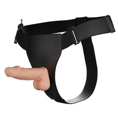 Schwarzes baile ledergeschirr mit realistischem hautfarbenem dildo 19,4 cm für ultra leidenschaftlichen gebrauch