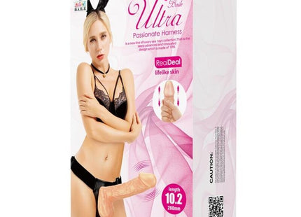 Baile ultraleidenschaftlicher geschirr 26 cm natural schwarzes spitzen-design aus lebensechtem hautmaterial in rosa und weiß verpackt