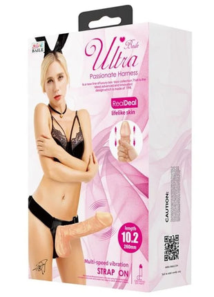 Baile ultraleidenschaftlicher geschirr 26 cm natural schwarzes spitzen-design aus lebensechtem hautmaterial in rosa und weiß verpackt